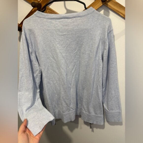 Lisa Todd Zip It Cashmere Cotton Blend Sweater, featuring orange side zippers - Picture 7 of 8